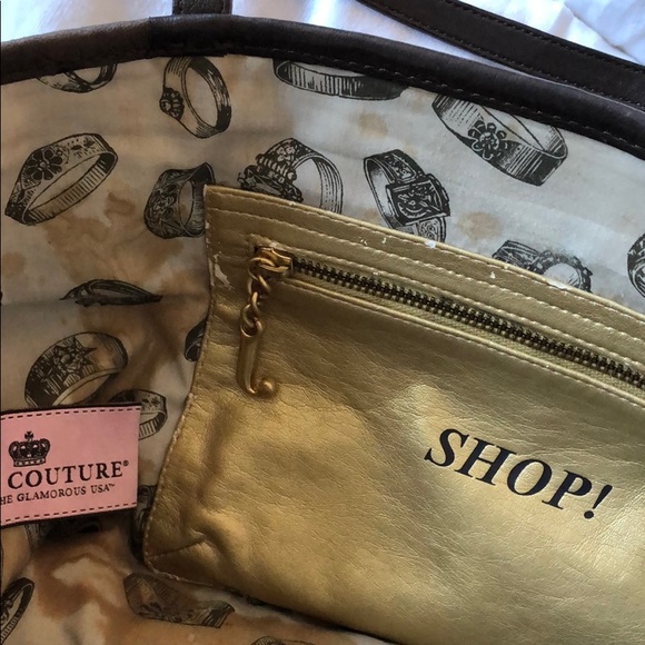 Juicy Couture Brown Leather Tote - Picture 6 of 8